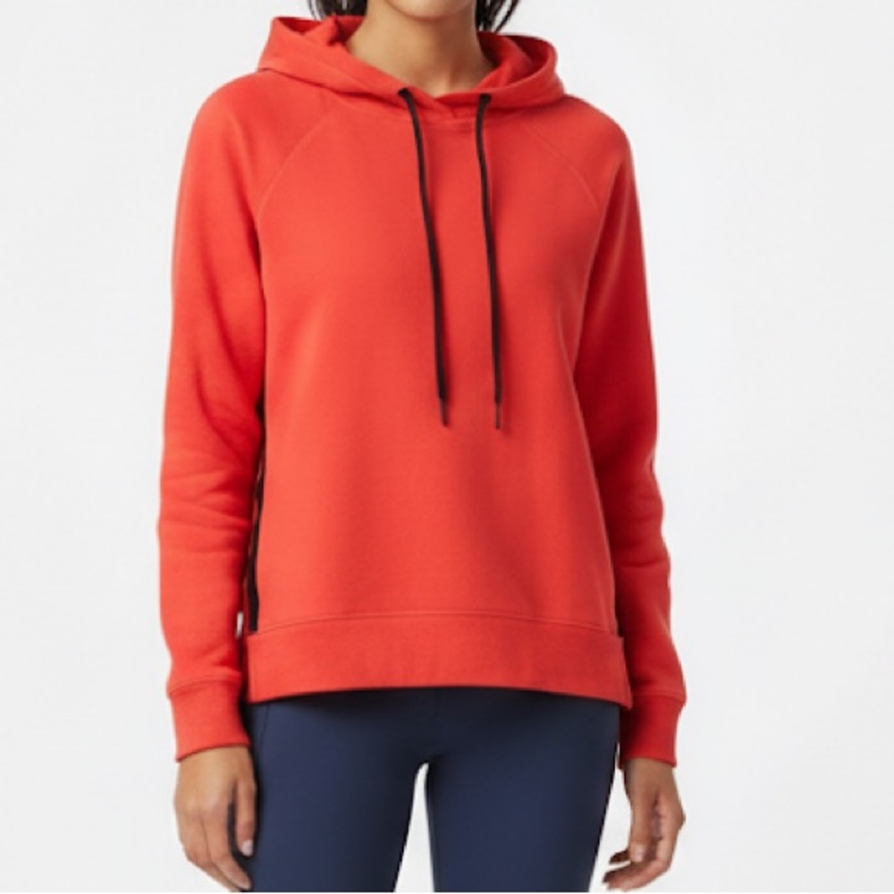 Workshop Republic Clothing Black and Orange Hoodie Sweatshirt